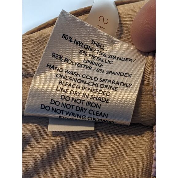 Triangle Bikini Top Shade Shore Lilac Purple Lurex 36B Swimsuit Underwire Plunge - Picture 11 of 11